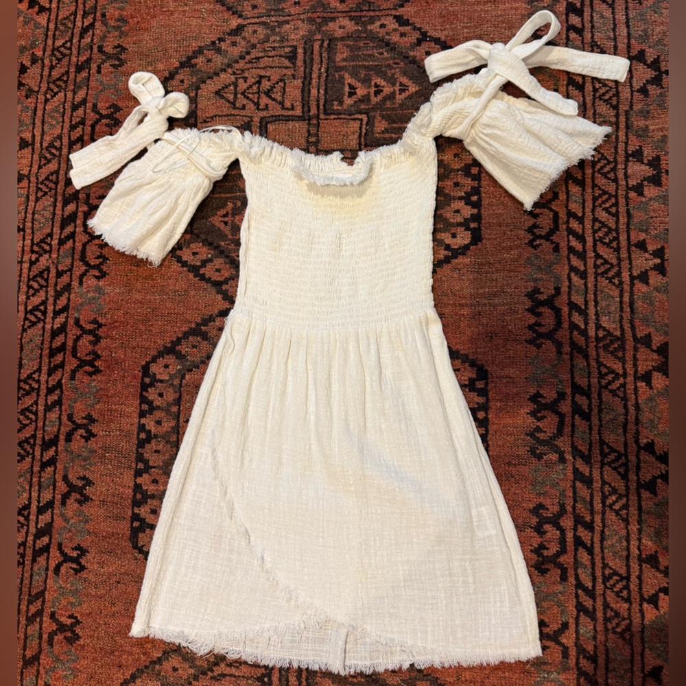 White Off the Shoulder Sundress or Coverup